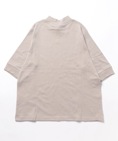and it_ tシャツ ハイネック5分袖コットンスムースカットソー