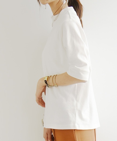 tシャツ コットンスムース タートルネックカットソー レディース コットンスムース タートルネックカットソー(51813653-2024