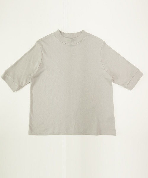tシャツ ベアスムース フラワー刺繍ハイネックカットソー レディース カットソー レディース ハイネック Tシャツ 長袖 新作 春秋 伸縮