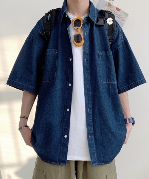 ジャンネット【ダブルポケット デニムシャツ サファリシャツ】M 楽天市場】ジャン ネット デニム シャツの通販