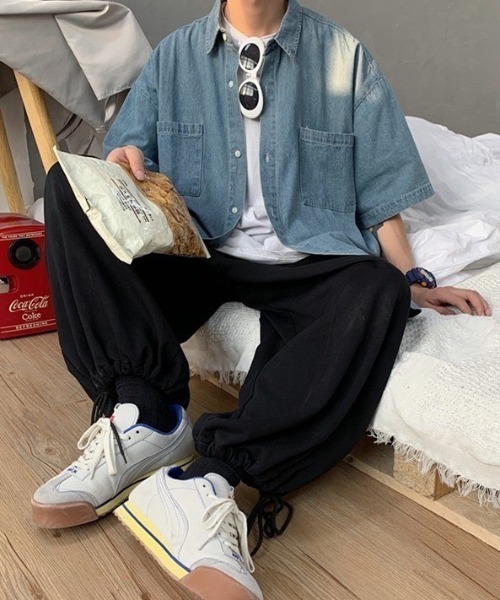 ジャンネット【ダブルポケット デニムシャツ サファリシャツ】M 楽天市場】ジャン ネット デニム シャツの通販