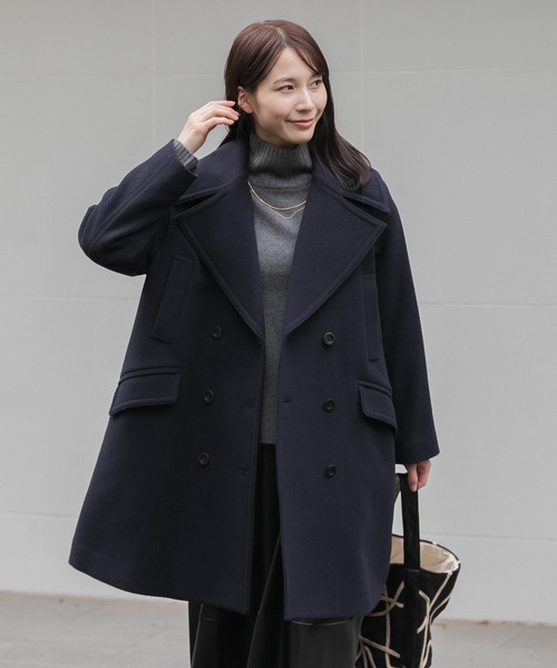 アンクレイヴ ウール ピーコート ネイビー ピーコートが人気ブランド