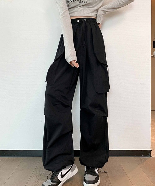 NANEA（ナネア） ワイドパンツ カーゴパンツ ルーズシルエットカーゴ