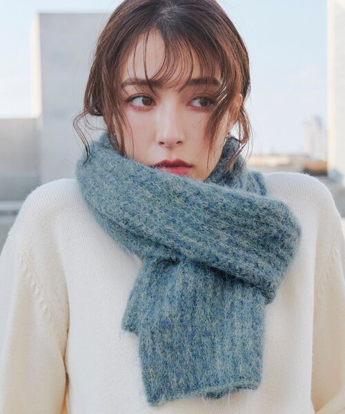 Tiaclasse マフラー ストール リブ編みマフラー レディース : ZOZOTOWN