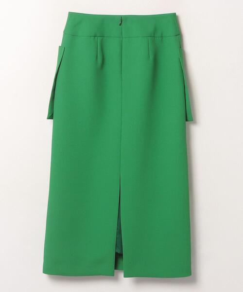 LANVIN en Bleu スカート PEスパンWクロスポケットIラインスカート 