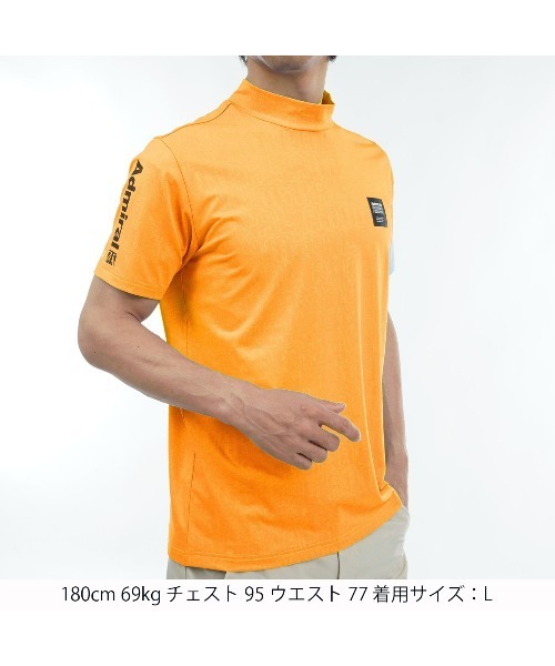 アドミラルゴルフ　ロゴエンボス モックシャツ　L Admiral Golf tシャツ ロゴエンボス モックシャツ メンズ