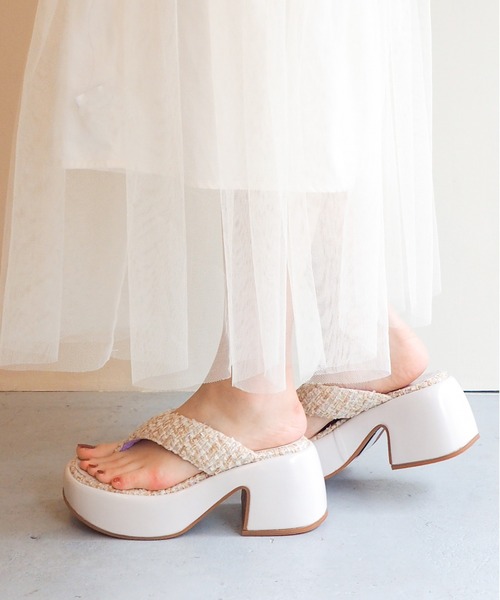 セール！人気 NINE WEST 厚底サンダル ALLIUM セール】ソックス風厚底スポーツサンダル（サンダル）｜Lace