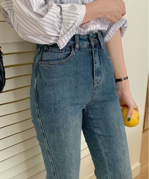 ジーンズ デニム デニムパンツ ストレッチ インライン ブーツ