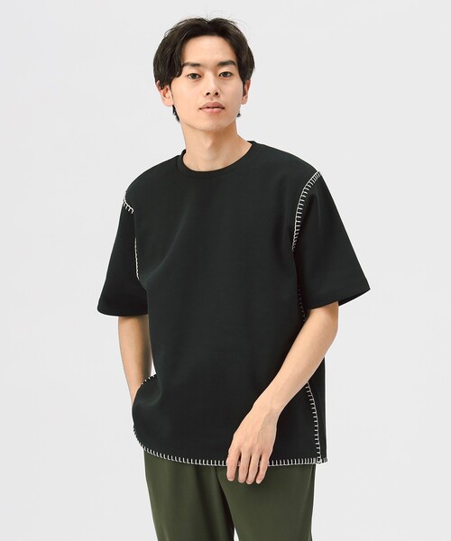 BEAMS HEART tシャツ ブランケットステッチ ショートスリーブ T