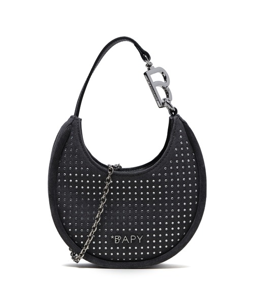 BAPY BY A BATHING APE バッグ ハンドバッグ MOON RHINESTONE BAG 