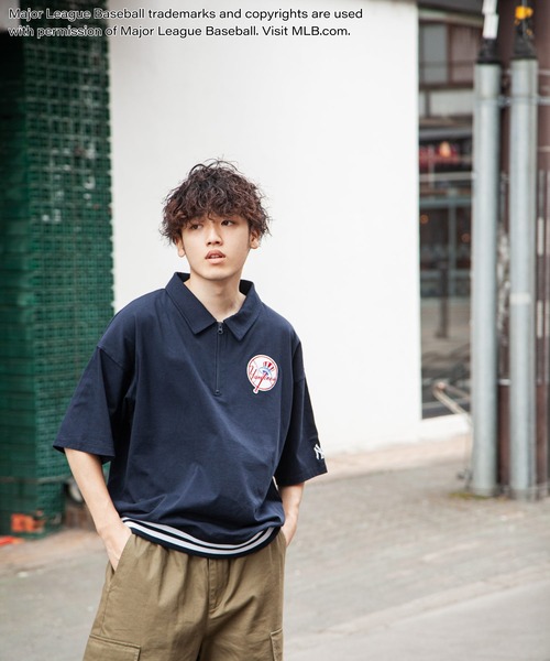 MLB tシャツ 「MLB / メジャーリーグベースボール」 ハーフジップ