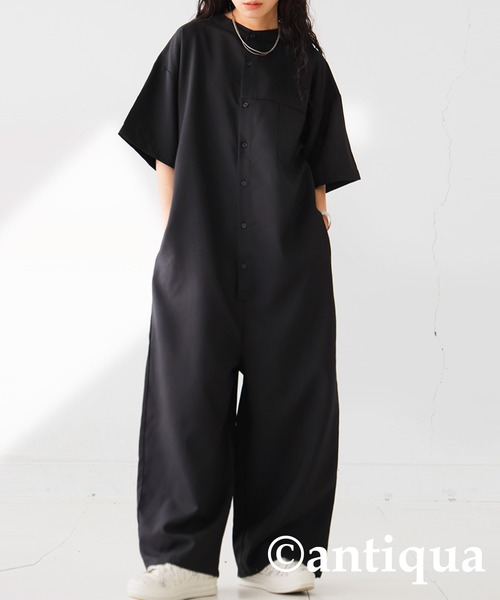 Antiquaレディースサロペット antiqua 再入荷予定有!2wayドットポケットサロペット サロペット