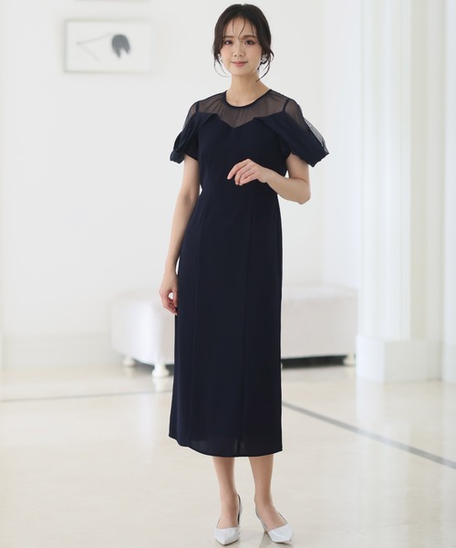 PourVous（プールヴー） ドレス 袖あり＆ロング パーティードレス オフ