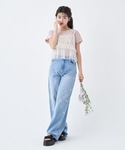 パンツ リボン刺しゅうワイドパンツ キッズ 子...の詳細画像3