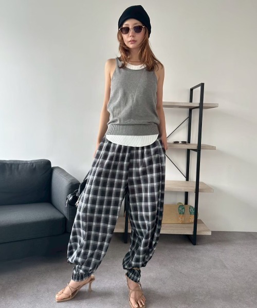 HANNE オープンバックニットタンク、カップインアメスリタンク オープンバックニットタンク（タンクトップ）｜HANNE（アン）の