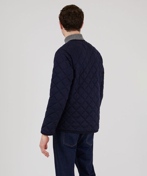 ラベンハム ノーカラージャケット チェック柄 ブラック LAVENHAM ジャケット ノーカラージャケット Sunspel X Lavenham