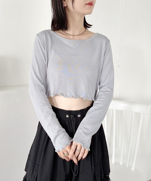 CLEA tシャツ メローデザインクロップドトップス レディース