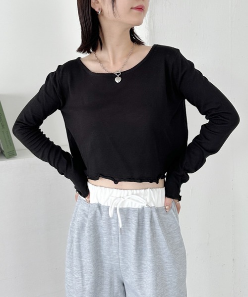 CLEA tシャツ メローデザインクロップドトップス レディース