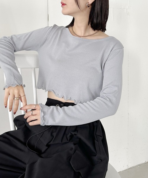 CLEA tシャツ メローデザインクロップドトップス レディース