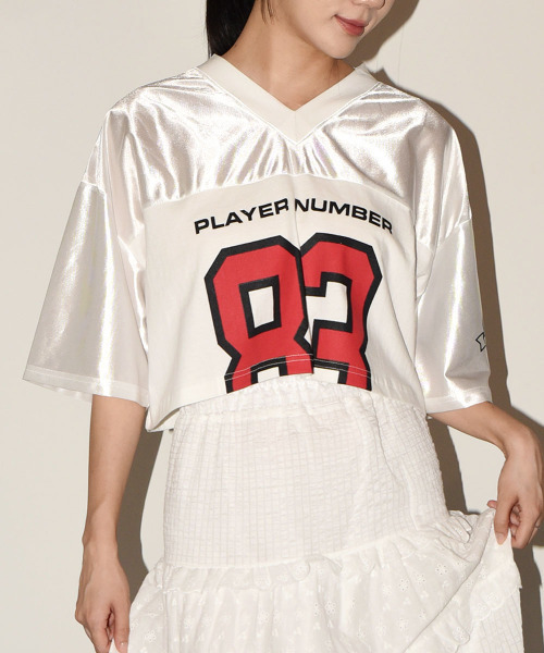 完売必至【アミリ】ロゴ 半袖Tシャツ クロップド丈 コットン 完売必至【アミリ】ロゴ 半袖Tシャツ クロップド丈 コットン
