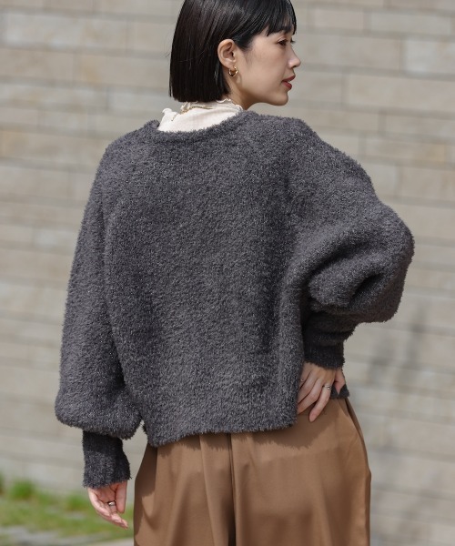 アルチザン ARTISAN 美品 プラッシュドアルパカ混 ニット コーディガン