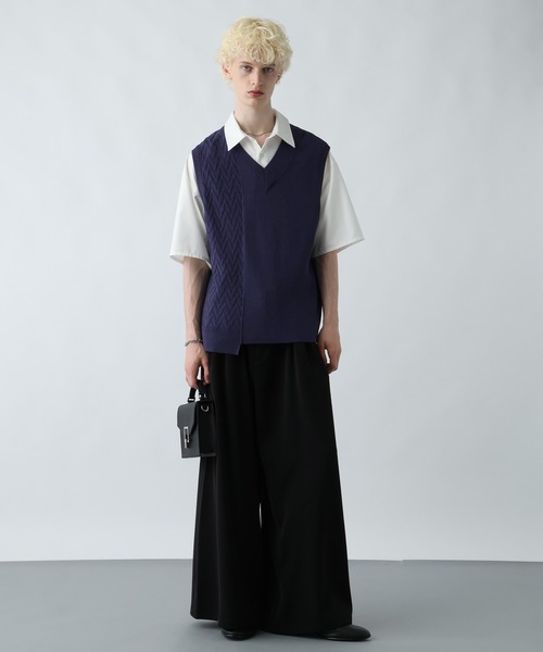 HARE（ハレ） スラックス 「SET UP対応」DABOルーズワイドパンツ(HARE