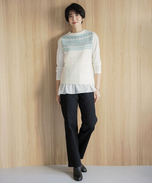 ベスト ジレ 「WEB限定・洗える」FAIR ISLE ニットベスト レディース ベスト ジレ 「WEB限定・洗える」FAIR ISLE ニットベスト