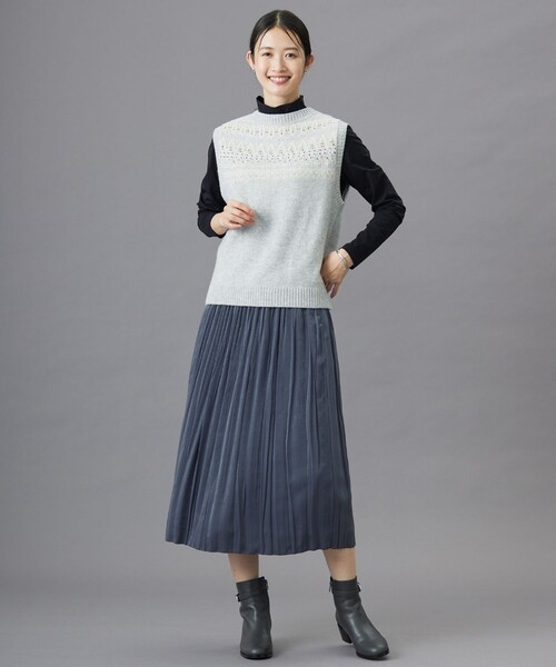 ベスト ジレ 「WEB限定・洗える」FAIR ISLE ニットベスト レディース ベスト ジレ 「WEB限定・洗える」FAIR ISLE ニットベスト