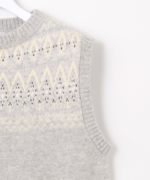 ベスト ジレ 「WEB限定・洗える」FAIR ISLE ニットベスト レディース ベスト ジレ 「WEB限定・洗える」FAIR ISLE ニットベスト