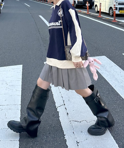 Cherry　トップス　プリーツパンツスカート 2点 楽天市場】甘い小さ香り セットアップ レディース 2点セット