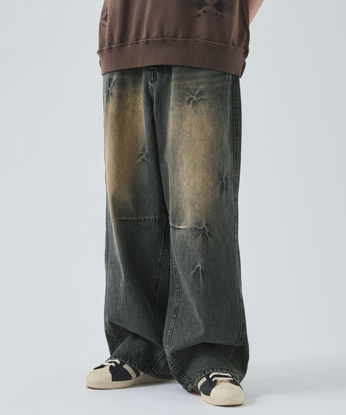 デニム・ジーパン Golden  Deluxe Brand Denim Deryn jeans JOHN MASON SMITH ジーンズ 11.5oz DENIM DOUBLE KNEE PANTS ONE