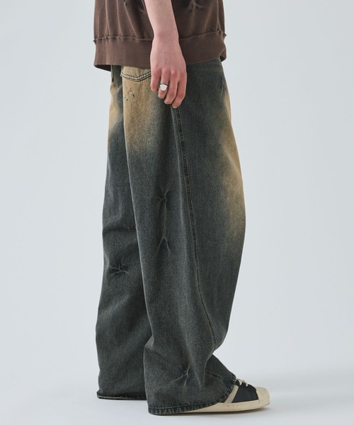 SWAGVIBE ジーンズ 「SWAGVIBE」Pinched Dye 3D Baggy Fit Denim