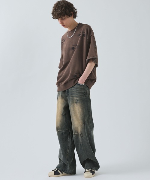 SWAGVIBE ジーンズ 「SWAGVIBE」Pinched Dye 3D Baggy Fit Denim