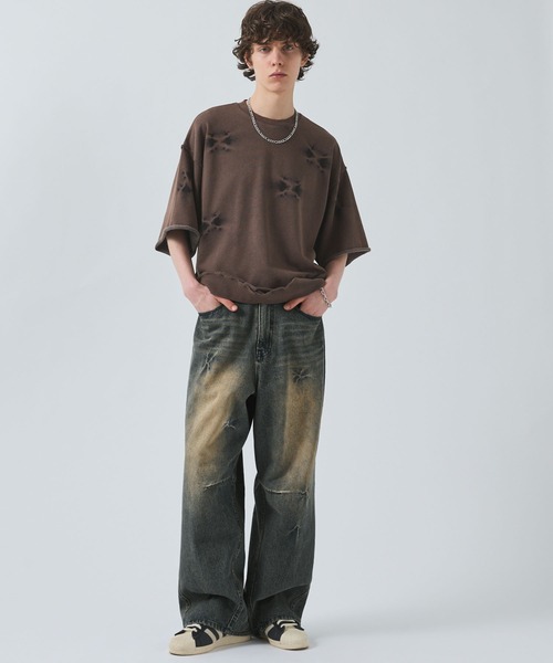 SWAGVIBE ジーンズ 「SWAGVIBE」Pinched Dye 3D Baggy Fit Denim