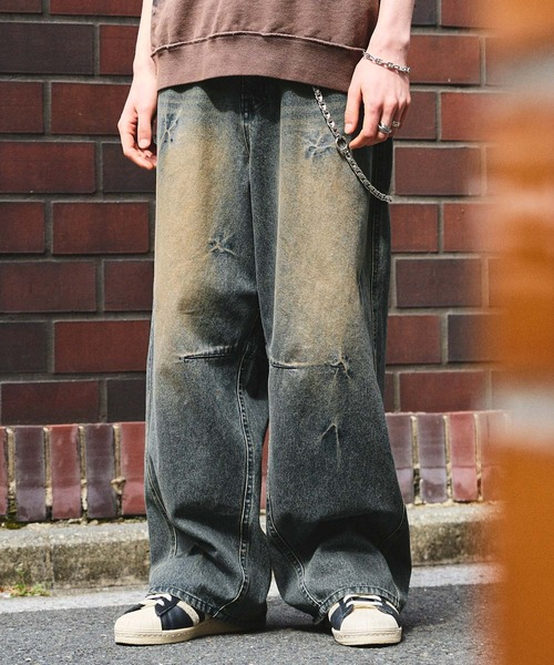 SWAGVIBE ジーンズ 「SWAGVIBE」Pinched Dye 3D Baggy Fit Denim