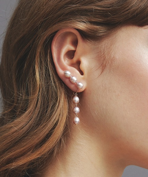 別注】＜les bonbon＞DIMPLE 淡水パール ピアス ピアス 「les bonbon