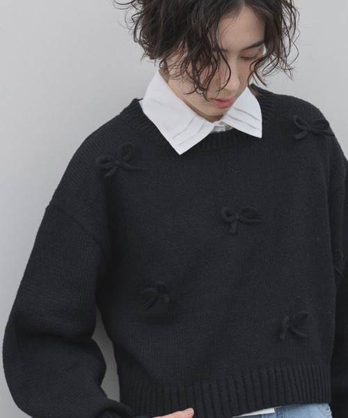 Blumarineアンナモリナーリ リボン付きニットセーター Blumarineアンナモリナーリ リボン付きニットセーター - メルカリ