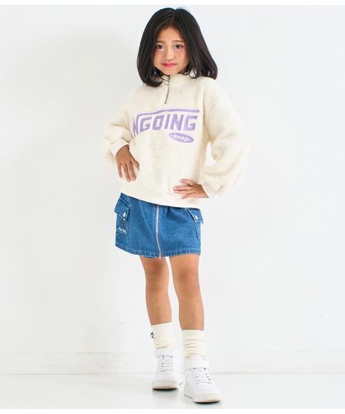 ANAP kids（アナップキッズ） トレーナー リングハーフジップ ボア 
