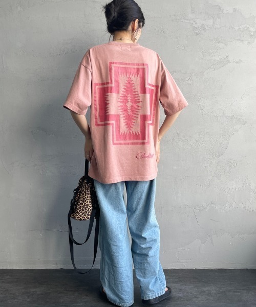 tシャツ 「PENDLETON/ペンドルトン」 別注 ピグメント染め ネイティブ柄バックプリントTシャツ レディース メンズ PENDLETON tシャツ 「PENDLETON/ペンドルトン」 別注 ピグメント