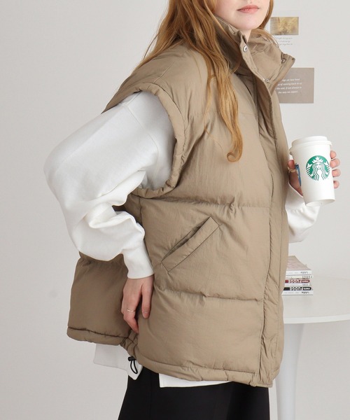 mitis（ミティス） ダウンベスト ベスト オーバーサイズ 中綿ベスト