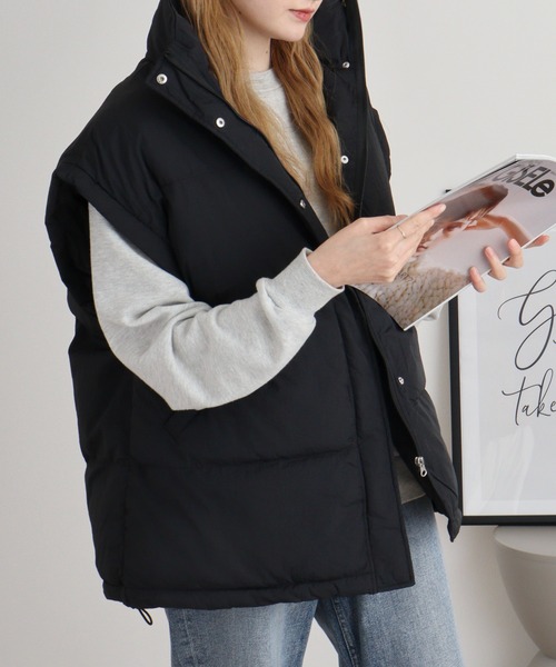 mitis（ミティス） ダウンベスト ベスト オーバーサイズ 中綿ベスト