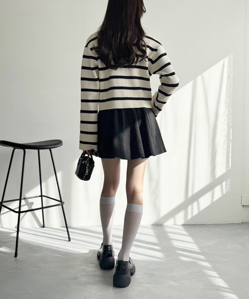 one after another NICE CLAUP スカート WEB限定/ツイードミニスカート