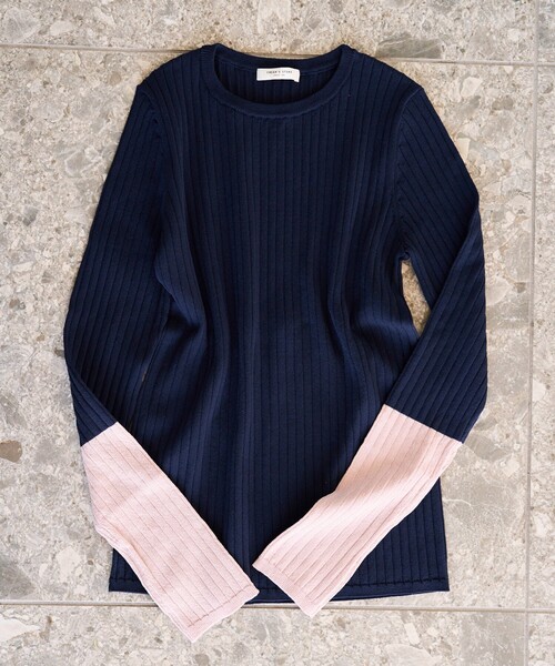 soeur7 切り替えデザイン　ニット　set Jacquard Knit Sweater | STUDIO SEVEN (スタジオ セブン)