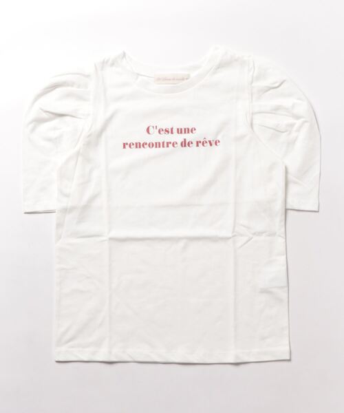 [31 Sons de mode] короткий рукав футболка 36 "теплый" белый женский 