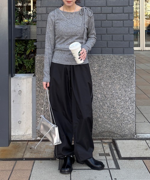 Isook アイスー ボリュームアシンメトリーニット I-SOOK（アイスー） tシャツ 「ISOOK / アイスー」2ピースレイヤード