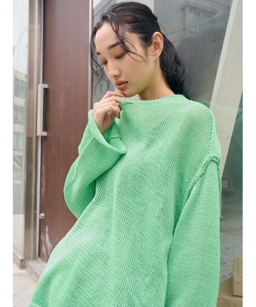 styling/ ニット セーター シアーニットプルオーバー レディース