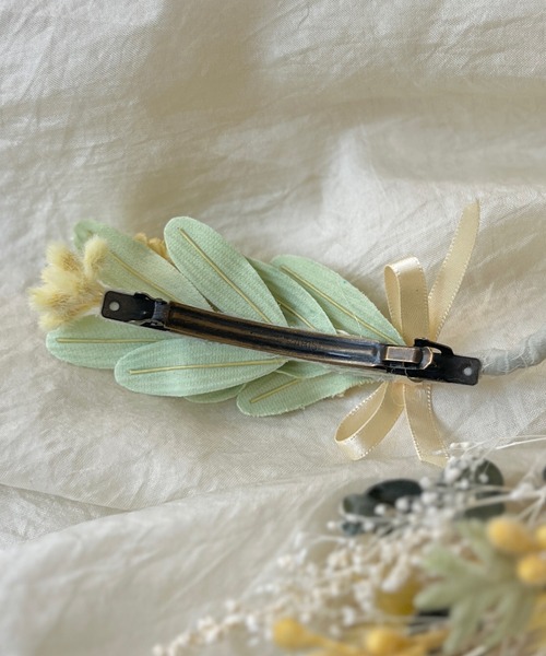 m.soeur（エムスール） ヘアクリップ ミモザの花束バレッタ : ZOZOTOWN