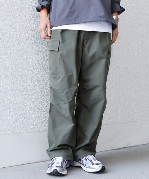 SHIPS any カーゴパンツ any:「洗濯機可能」スマート ワイド イージー