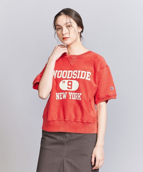 Championチャンピオン別注REVERSEWEAVE ショートプルオーバー Champion トレーナー スウェット 「別注」「Champion」リバース