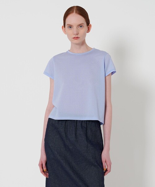 tシャツ 「Steven Alan」ギンガムチェック Tシャツ レディース